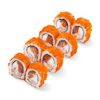 Crunch roll z łososiem i surimi mix