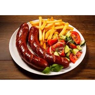 Chips Sausage & Salad