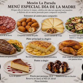 MENÚ ESPECIAL DÍA DE LA MADRE