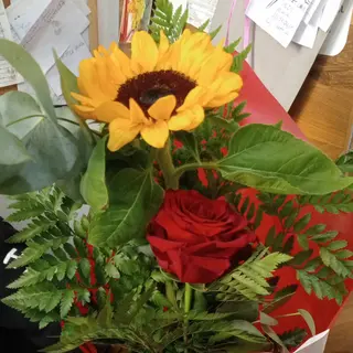 1 Rosa e 1 girasole 
