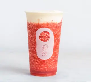Smoothie alla fragola con mousse di crema
