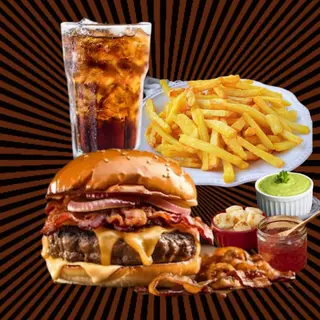 Menú Smash X Bacon con ( Calabresa )