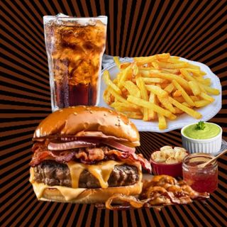 Menú Smash X Bacon con ( Calabresa )