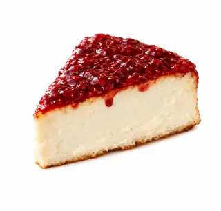 Tarta De Queso Con mermelada de frambuesa  (Porción)