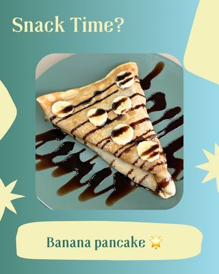 Slatke palačinke sa Nutellom, plazmom i bananom 300g