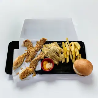 Plat chicken crispy