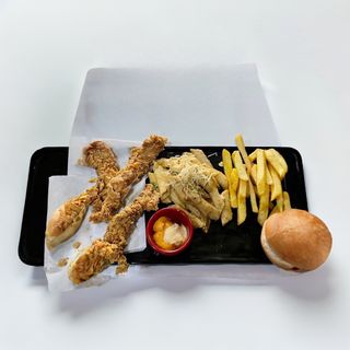 Plat chicken crispy