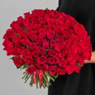 101 Trandafiri olandezi roșii 50 cm