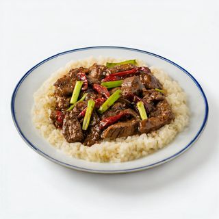 Beef with Hot Sauce with pivo free 