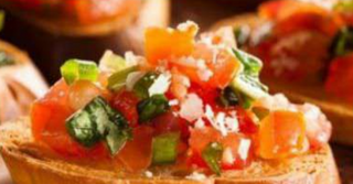 Bruschetta al pomodoro e basilico