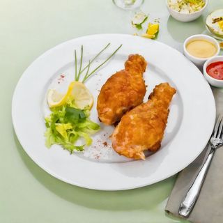 Пилешко бутче на грил с ориз (1бр)