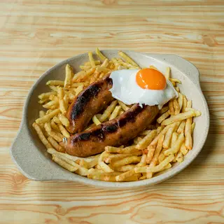 Alheira com Batata e Ovo