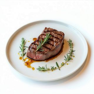 Solomillo De Cerdo, Huevos Fritos Y Patatas Fritas