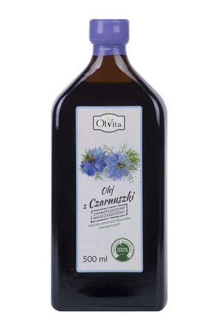 Olej z czarnuszki zimnotłoczony nierafinowany nieoczyszczony 500ml Olvita