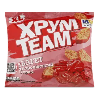 Сухарики ХрумTeam Багет Королівський краб (90г)