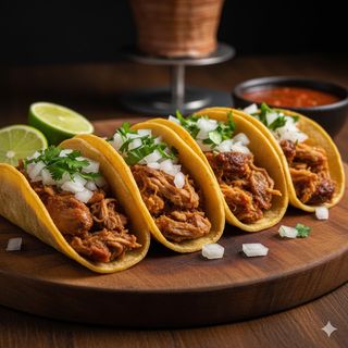 Tacos de carnitas michoacanas (3 uds.)