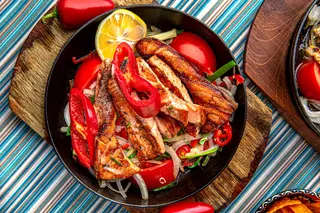 Fajitas de somon