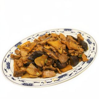 58. Cerdo Con Bambú Y Setas Chinas