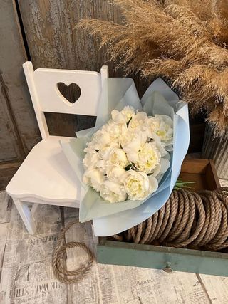 Buchet 21 bujori albi/roz