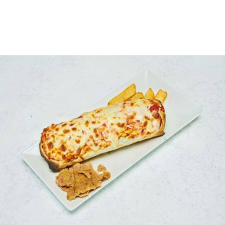 Rollo kebab gratinado