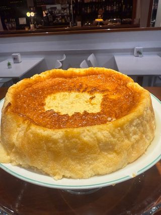 Tarta de queso casera (porción)
