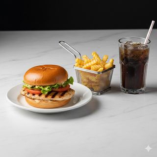 Menú 7 Hamburguesa Pollo