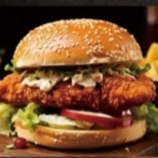 158. Hamburguesa pollo rebozado completa