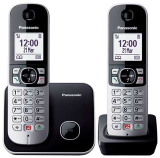 Teléfono Inalámbrico Panasonic Dect Duo Kx-Tg6852Sp Negro - 5025232675647