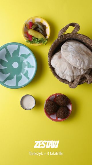 Talerzyk + 3 falafelki