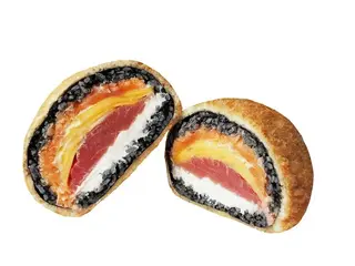 Black Hero burger losoś-tuna
