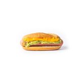 32. Hot dog, guacamole y salsa queso cheddar