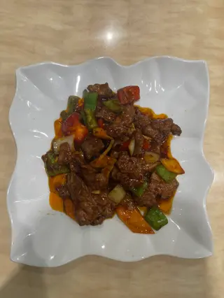 45. Ternera salteada picante