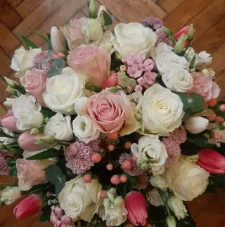 Bouquet bianco rosa