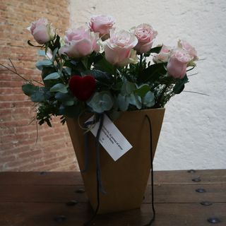 Big bag 12 rosas rosas San Valentín