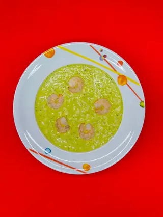 Risotto gamberi pesto
