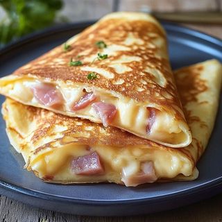 Crêpe jambon fromage
