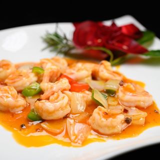 Gamberi in salsa piccante