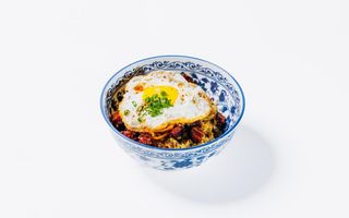 Смажений рис з чорізо та кім чі