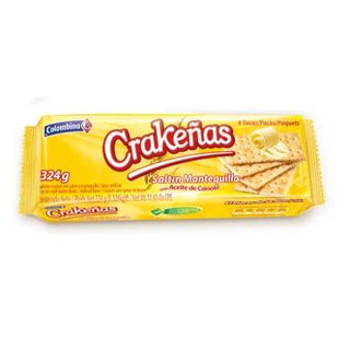Galletas Colombiana Crakeña Mantequilla 324g.