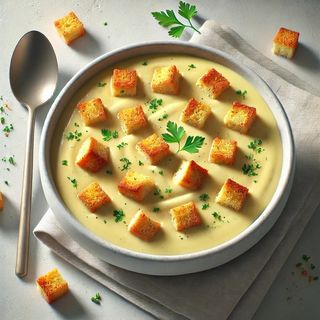 Зеленчукова крем супа с крутони (350мл)