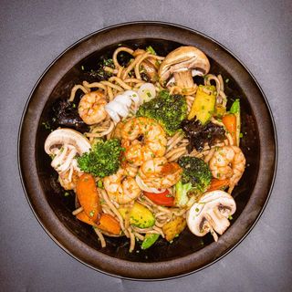 Nouilles Sautées Aux Crevettes