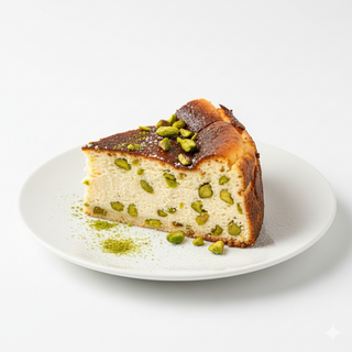 Tarta De Queso De Chocolate Blanco Y Pistachos (Porción)