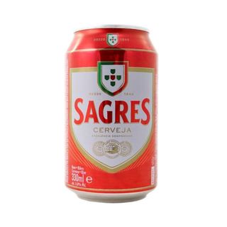Cerveja Sagres de lata 33 cl