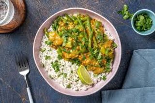 Riso con fagiolini al curry