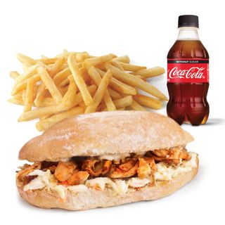 Pulled Chicken Burger Combo!