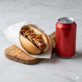 Menù panino wurstel e Coca-Cola Lattina 330 ml