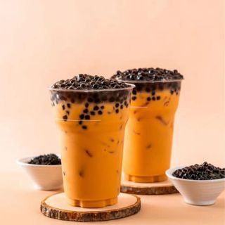 Caramel Milk Tea  con tapioca