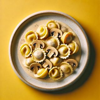 Tortelloni ai Funghi Porcini con Salsa de Setas