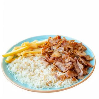 Menú Plato De Carne Con Arroz