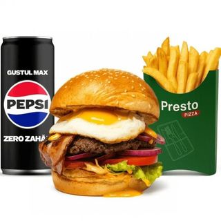 Meniu Presto burger vita mediu